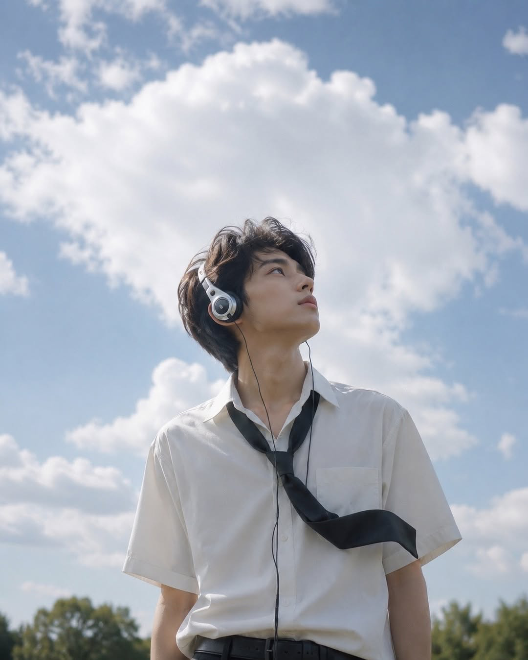 ☁️ AI Aesthetic Sky Listener Portrait
